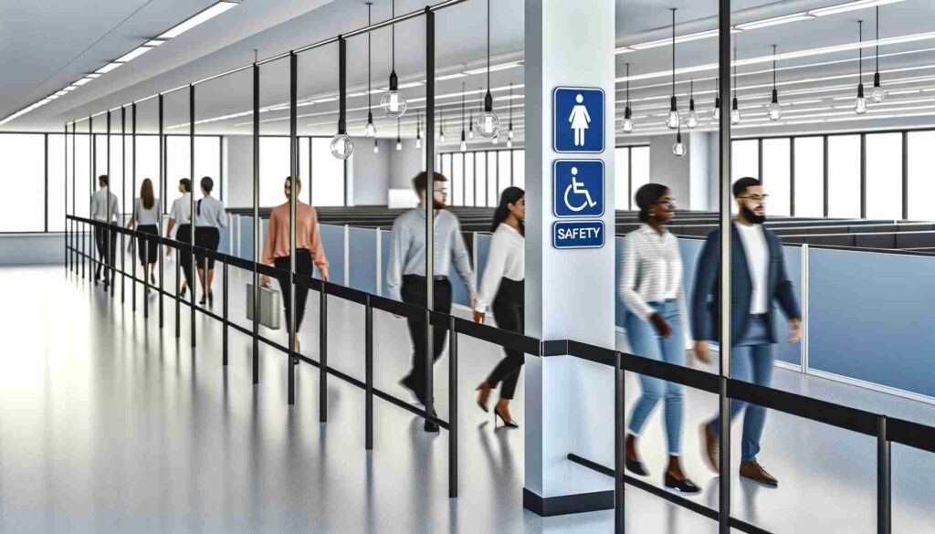An image illustrating Enhancing Workplace Safety with Safety Rails and Signage